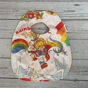 Vintage Rainbow Brite 80s baby bib